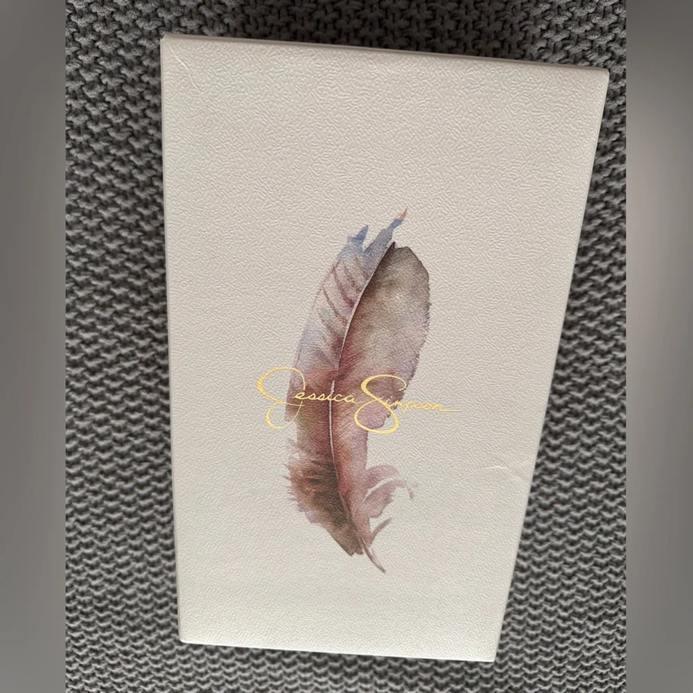 Jessica Simpson Taupe Lace-Up Suede Studded Flats - Picture 12 of 12